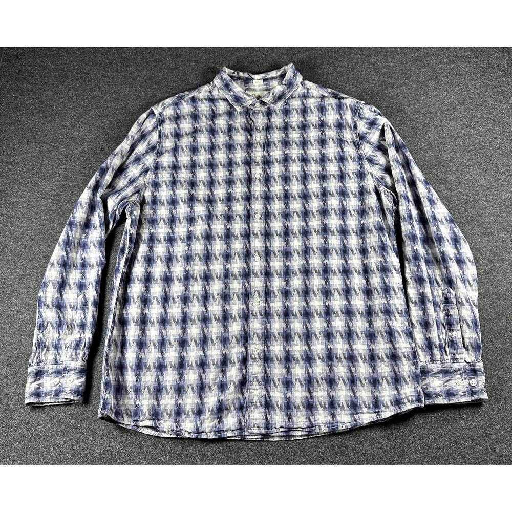 Bixby Nomad Button Down Shirt Men's Sz XL Regular Plaid Casual‎ Comfortable Blue